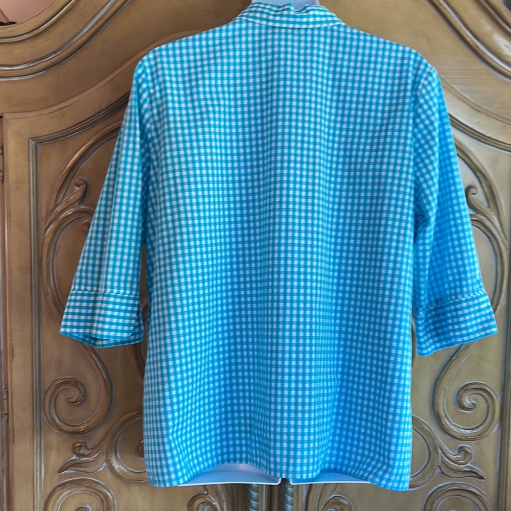 Gemilli aqua checked button down - Picture 3 of 9